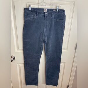 Flint n Tinder Men's grey straight fit Corduroy Pants 34 x 32